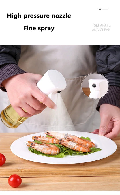 1PC 200ml Oil Spray Bottle Kitchen Cooking Olive Oil Dispenser Camping BBQ Baking Vinegar Soy Sauce Sprayer Containers